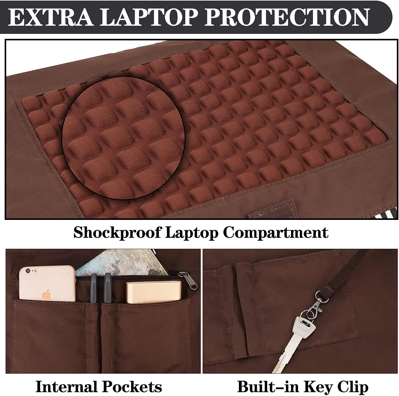 Laptop Tote Bag for Women,RAVUO Water Resistant 15.6 Inch Computer Handbag Purse Teacher Bag With Portable Small Pouch