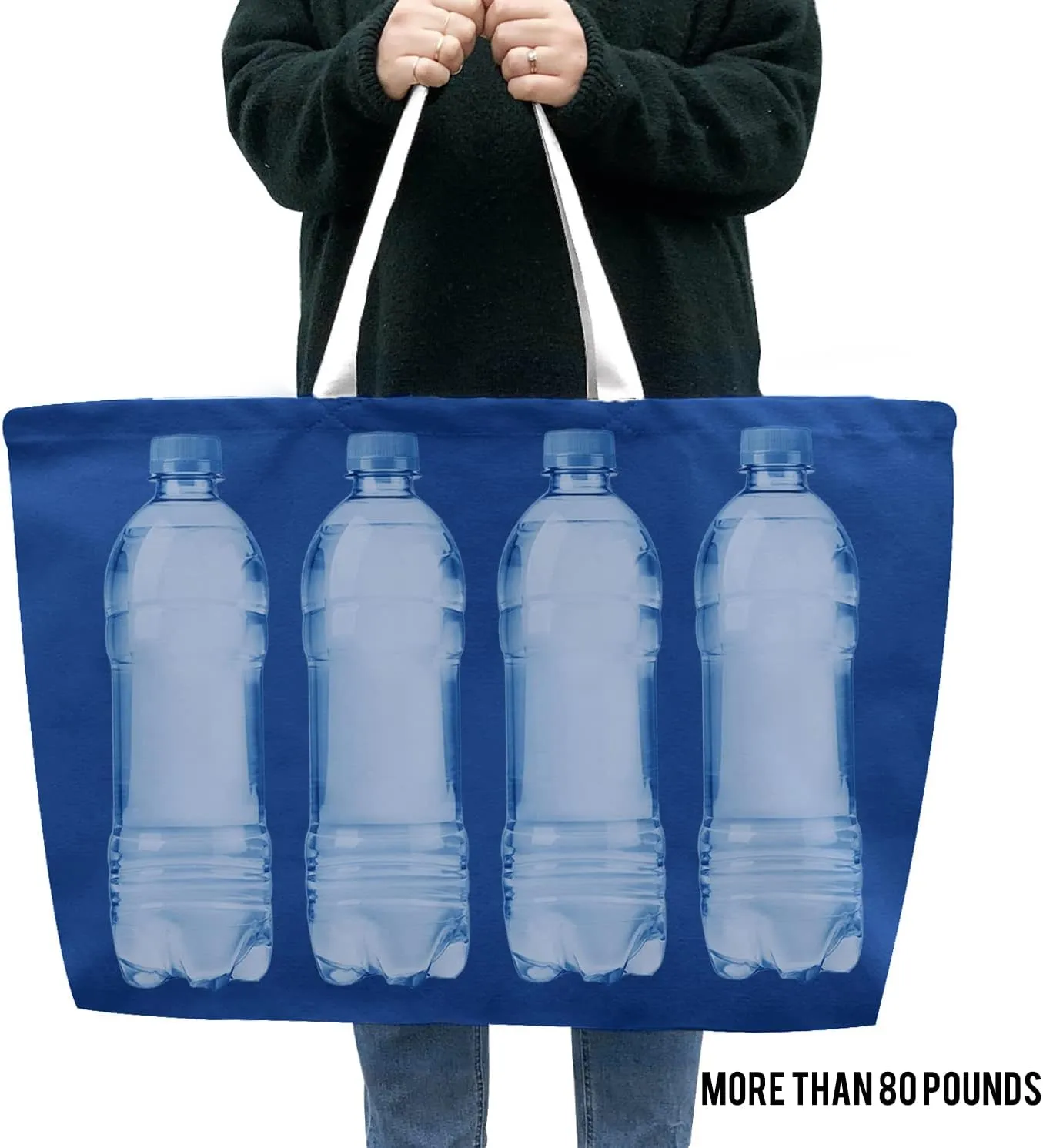 Large Canvas Tote Bag-Extra Big Shopping Beach Totes Bags Reusable Largest Grocery Plain Solid Bag 28"x8"x16"