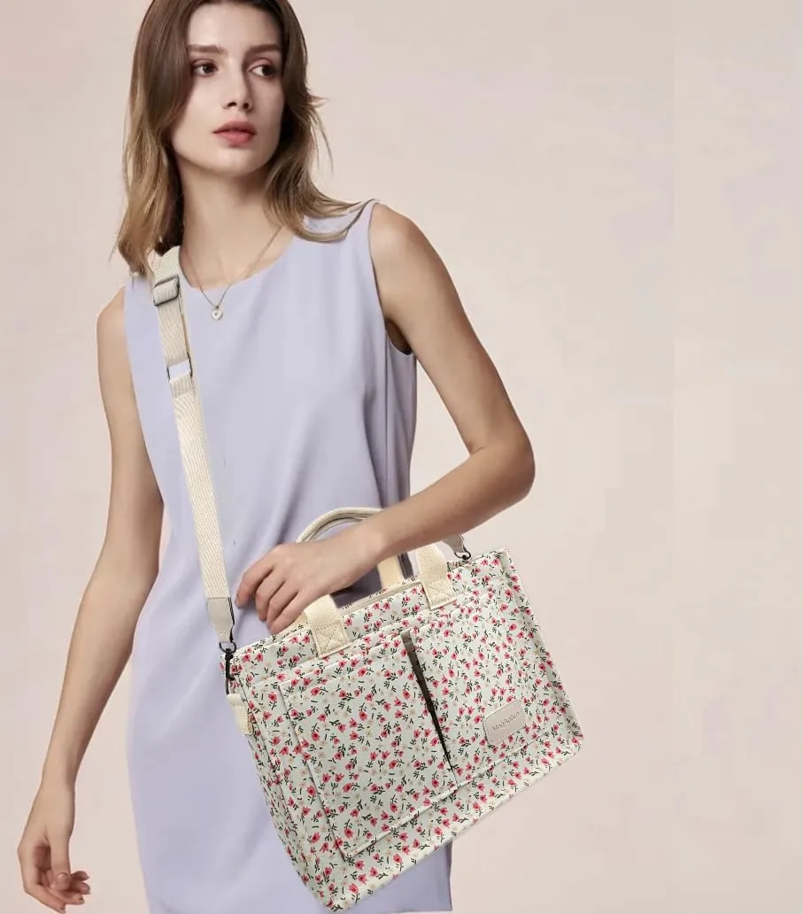 Large Canvas Tote Bag for Women Work Tote Bags with Pockets Laptop Crossbody Purses Everyday Bag Handbags for Travel