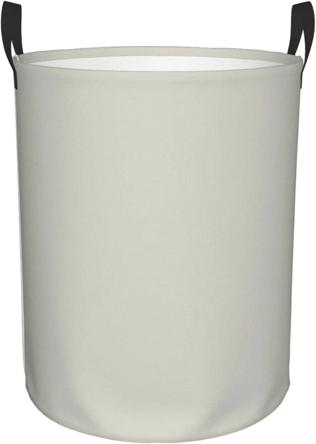 Large Laundry Hamper Bag, Solid Plain Beige Elegant Simple Laundry Basket Collapsible Waterproof Storage Basket for College Dorm, Family Essentials