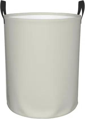 Large Laundry Hamper Bag, Solid Plain Beige Elegant Simple Laundry Basket Collapsible Waterproof Storage Basket for College Dorm, Family Essentials