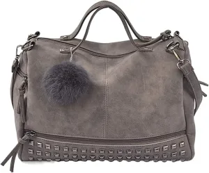 Large Shoulder Bags For Womens Studded Handbags Casual Shoulder Bags(G)