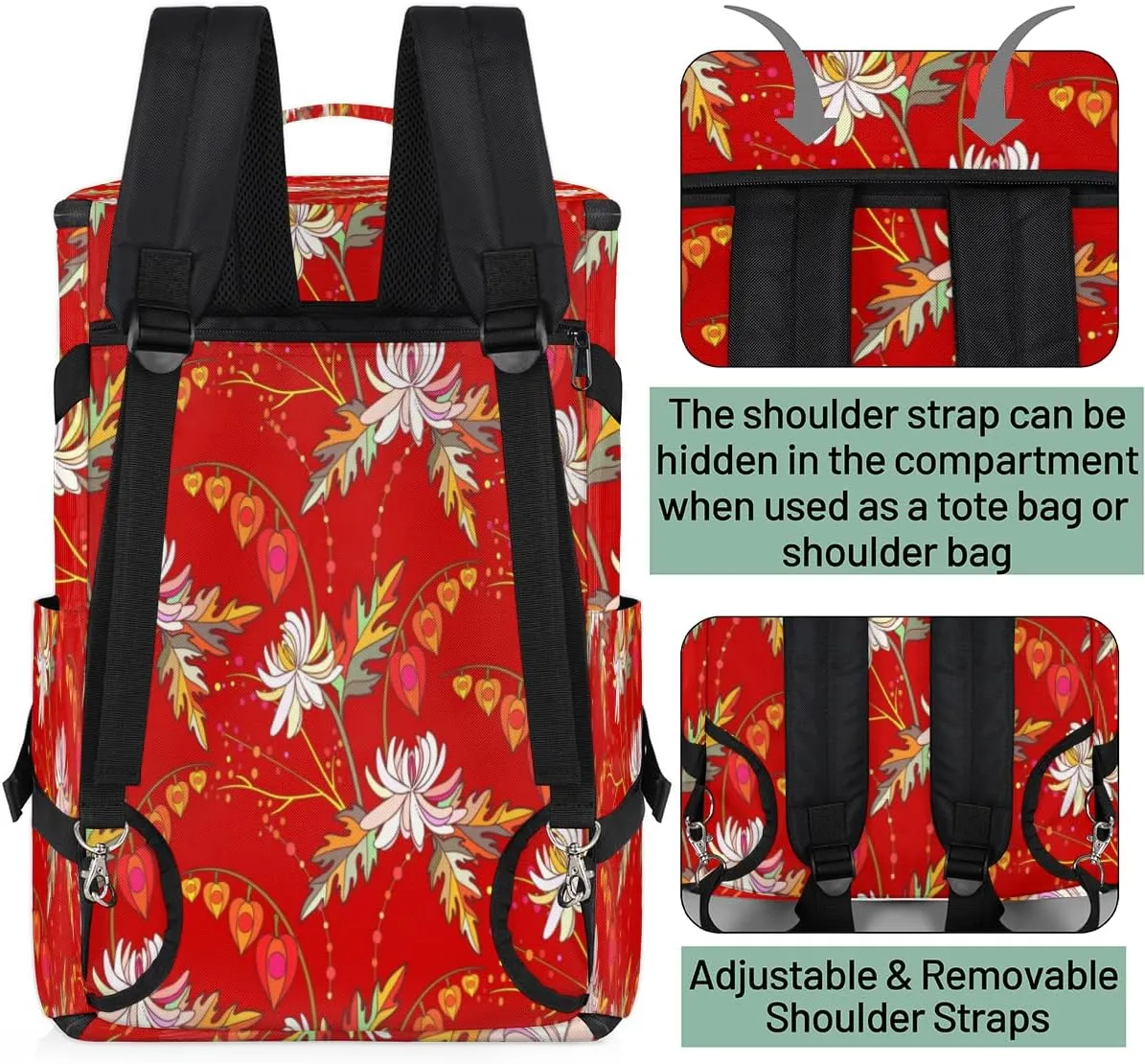 Large Sports Gym Bag With Shoe & Laptop Compartment 47L Waterproof Travel Duffel Bags for Men Women Abstract Petals Luggage Backpack Duffle Bag