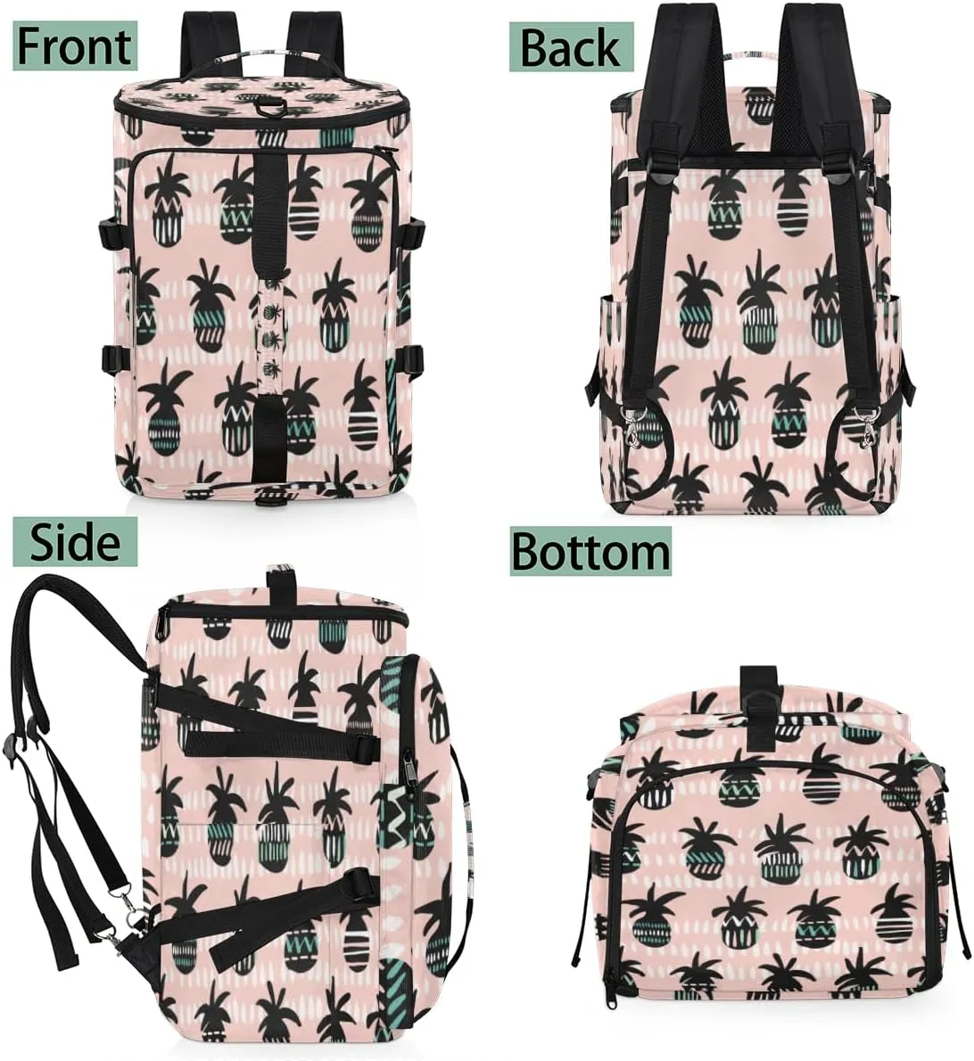 Large Sports Gym Bag With Shoe & Laptop Compartment 47L Waterproof Travel Duffel Bags for Men Women Abstract Pineapple Luggage Backpack Duffle Bag