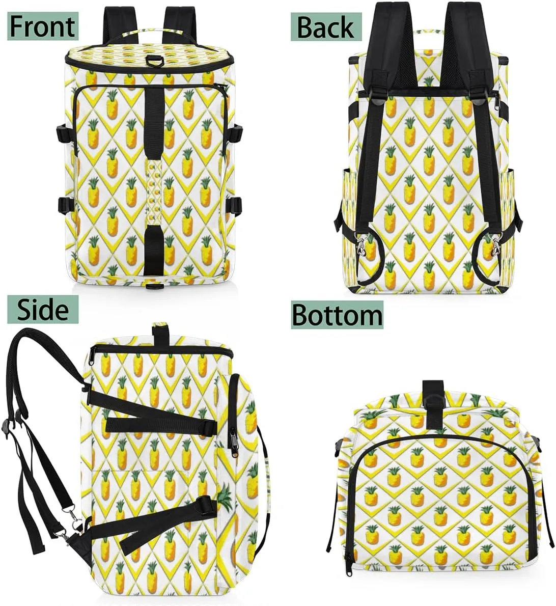 Large Sports Gym Bag With Shoe & Laptop Compartment 47L Waterproof Travel Duffel Bags for Men Women Abstract Pineapple Print Luggage Backpack Duffle Bag
