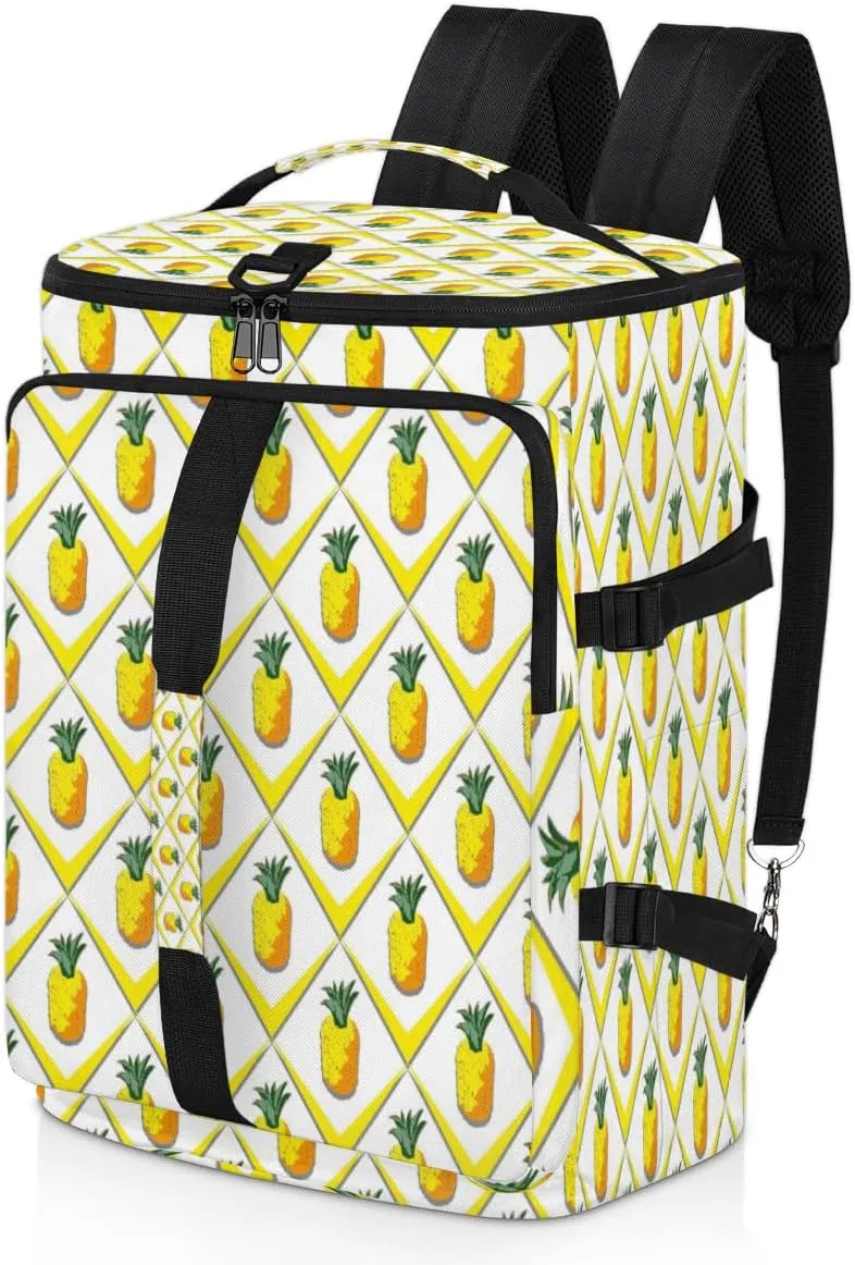 Large Sports Gym Bag With Shoe & Laptop Compartment 47L Waterproof Travel Duffel Bags for Men Women Abstract Pineapple Print Luggage Backpack Duffle Bag