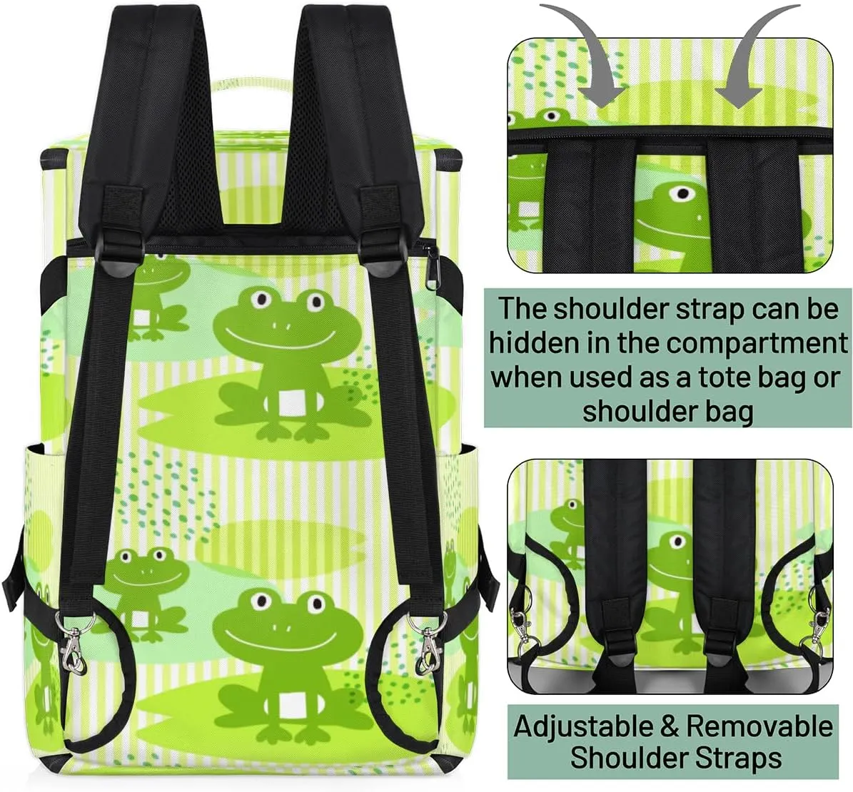 Large Sports Gym Bag With Shoe & Laptop Compartment 47L Waterproof Travel Duffel Bags for Men Women Animal Frogs Luggage Backpack Duffle Bag