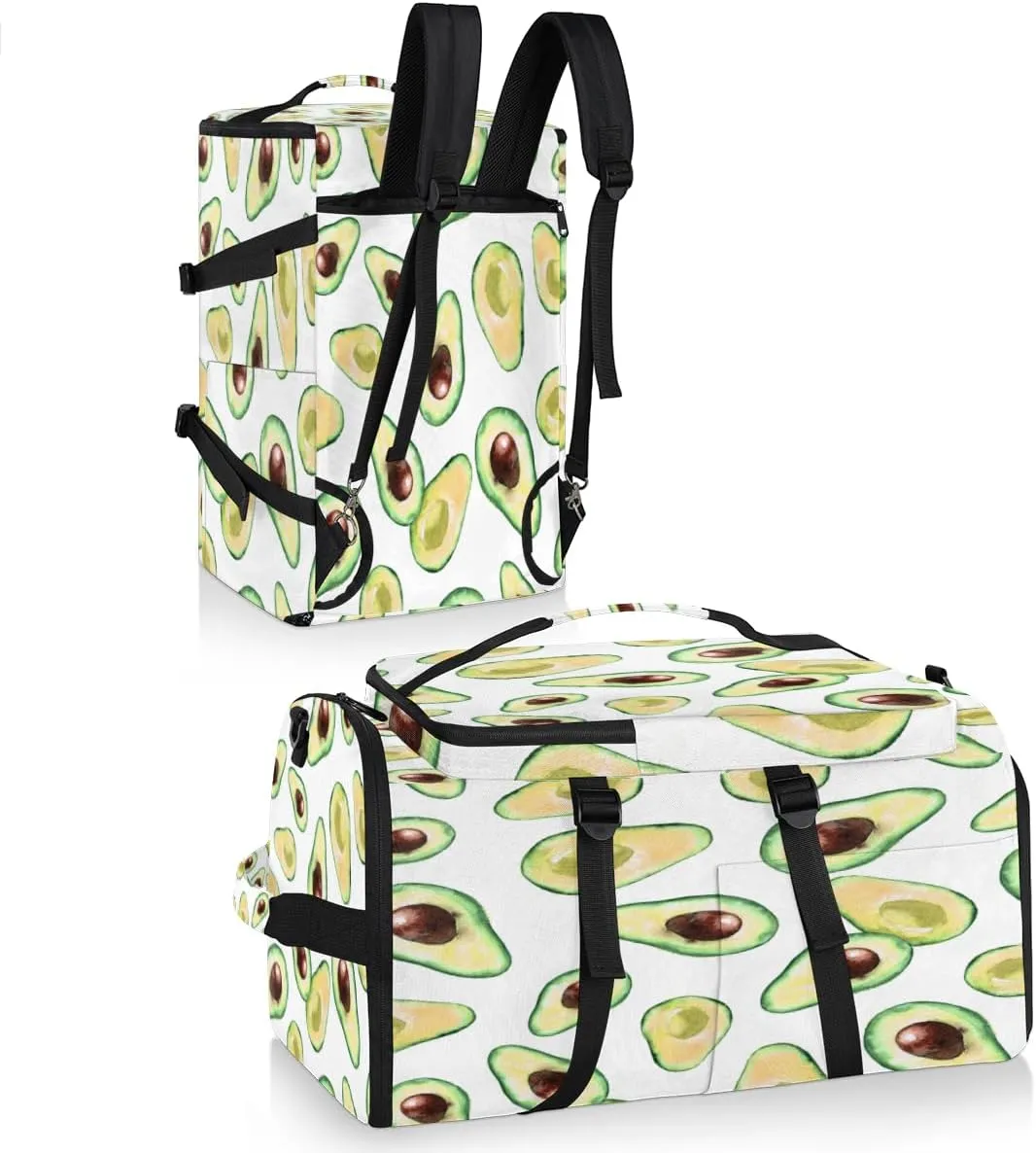 Large Sports Gym Bag With Shoe & Laptop Compartment 47L Waterproof Travel Duffel Bags for Men Women Avocados Luggage Backpack Duffle Bag