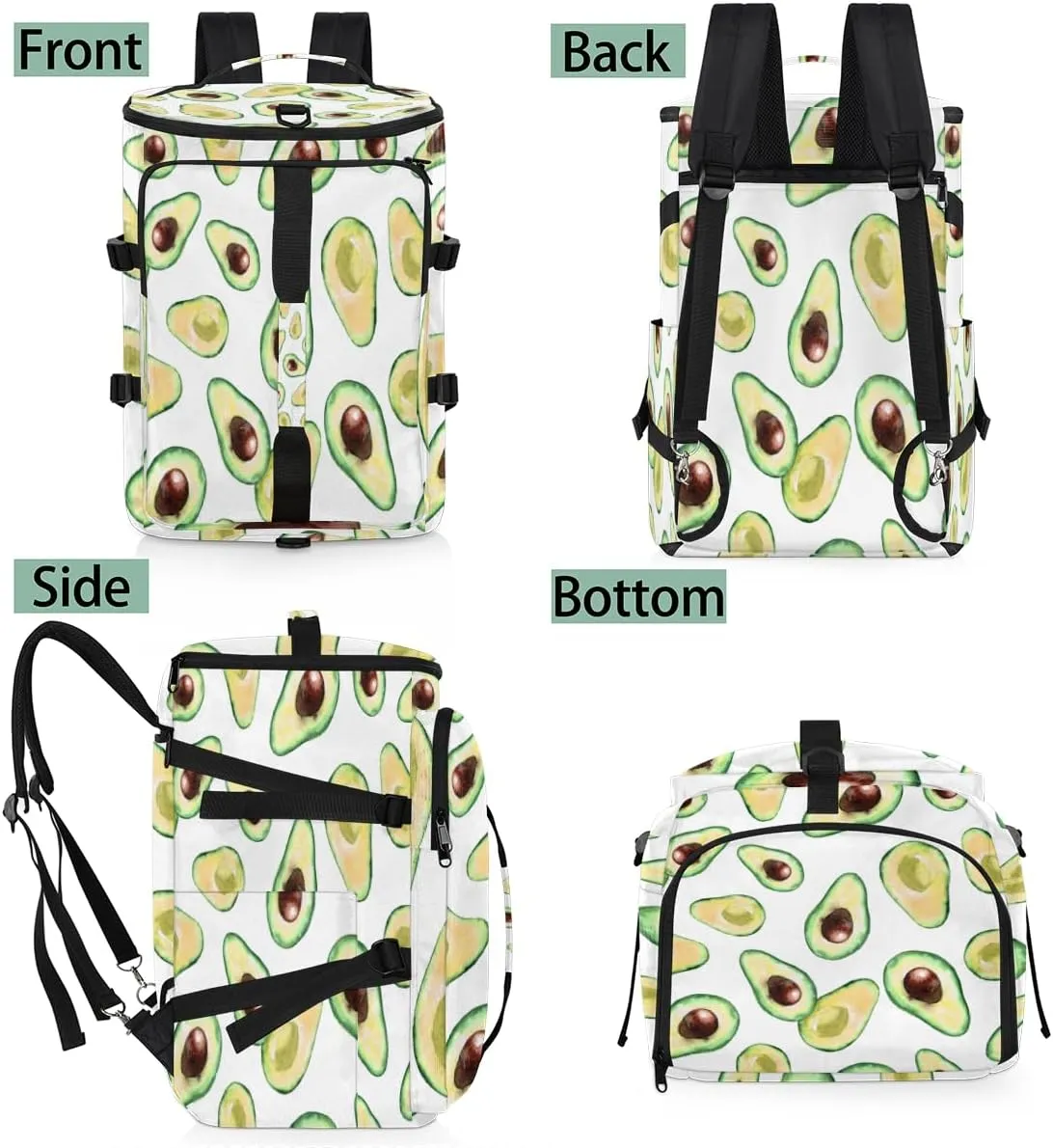 Large Sports Gym Bag With Shoe & Laptop Compartment 47L Waterproof Travel Duffel Bags for Men Women Avocados Luggage Backpack Duffle Bag