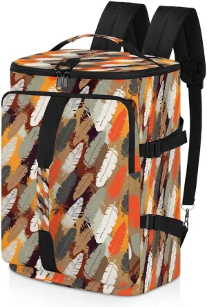 Large Sports Gym Bag With Shoe & Laptop Compartment 47L Waterproof Travel Duffel Bags for Men Women Bohemian Feathers Luggage Backpack Duffle Bag
