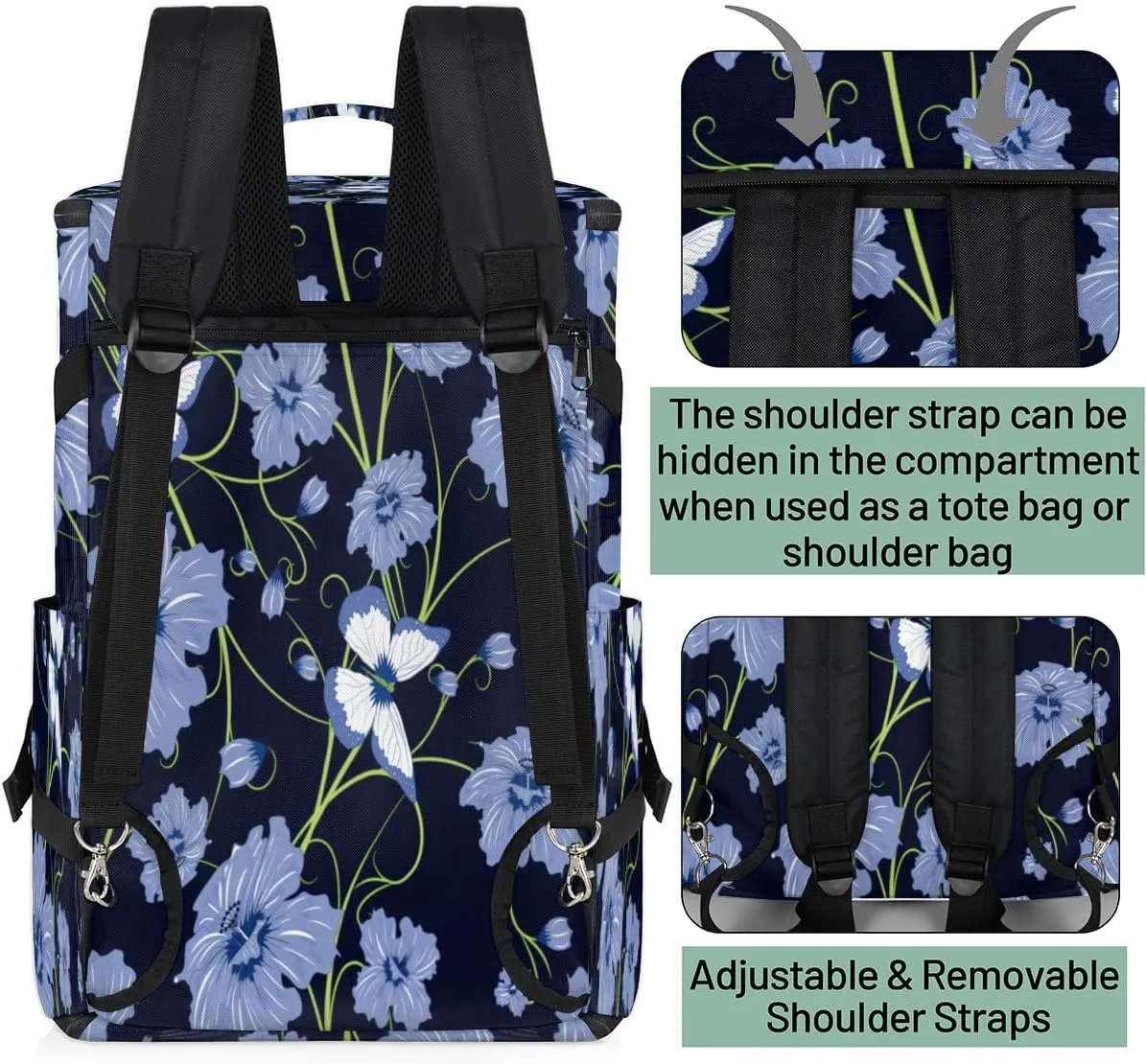 Large Sports Gym Bag With Shoe & Laptop Compartment 47L Waterproof Travel Duffel Bags for Men Women Butterfly Petals Luggage Backpack Duffle Bag