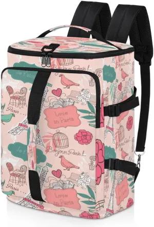 Large Sports Gym Bag With Shoe & Laptop Compartment 47L Waterproof Travel Duffel Bags for Men Women Cartoon Eiffel Tower Luggage Backpack Duffle Bag