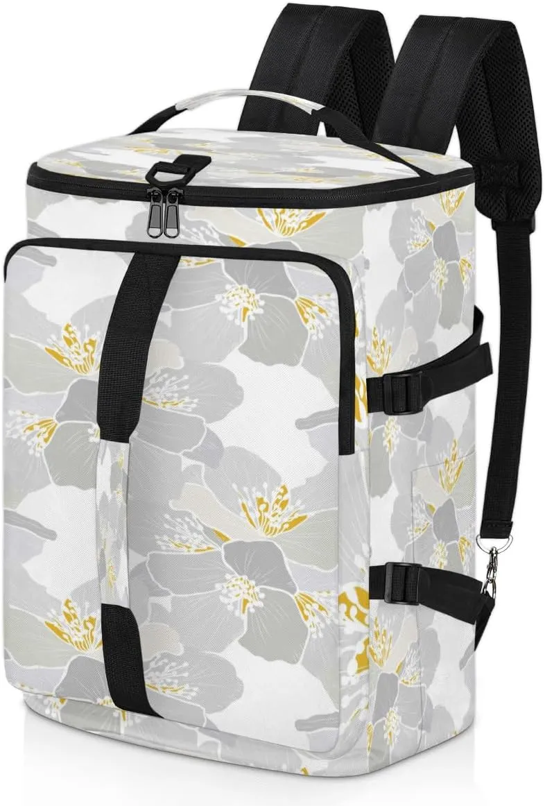 Large Sports Gym Bag With Shoe & Laptop Compartment 47L Waterproof Travel Duffel Bags for Men Women Cartoon Jasmine Gray Luggage Backpack Duffle Bag