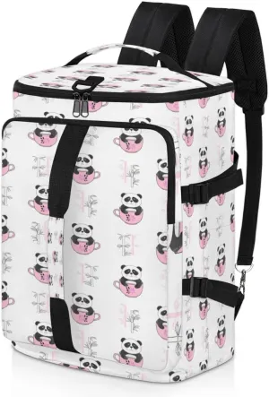 Large Sports Gym Bag With Shoe & Laptop Compartment 47L Waterproof Travel Duffel Bags for Men Women Cartoon Panda Luggage Backpack Duffle Bag