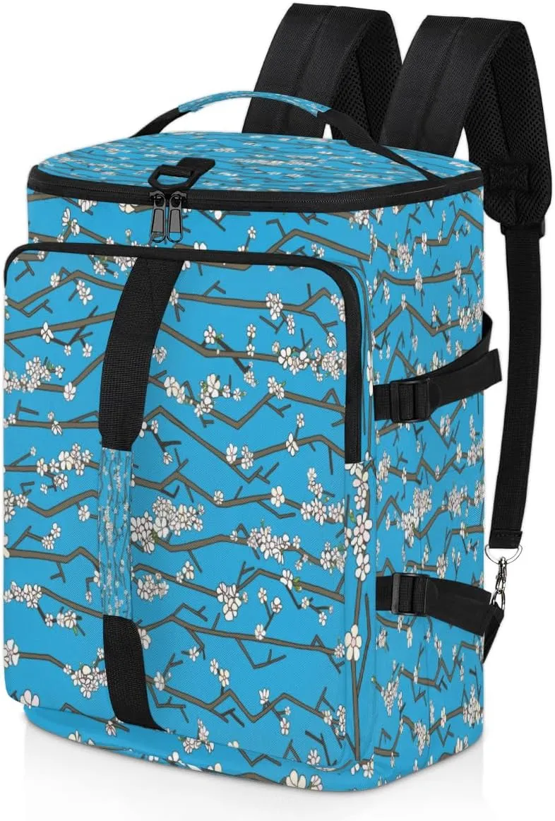 Large Sports Gym Bag With Shoe & Laptop Compartment 47L Waterproof Travel Duffel Bags for Men Women Cherry Blossom Branch Luggage Backpack Duffle Bag