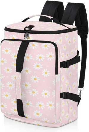 Large Sports Gym Bag With Shoe & Laptop Compartment 47L Waterproof Travel Duffel Bags for Men Women Daisy Heart Luggage Backpack Duffle Bag