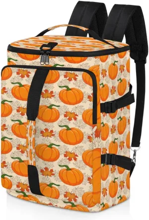 Large Sports Gym Bag With Shoe & Laptop Compartment 47L Waterproof Travel Duffel Bags for Men Women Pumpkin Pattern Luggage Backpack Duffle Bag