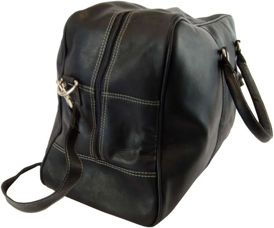 Latico Leathers Heritage Cabin Duffel, 100% Genuine Authentic Luxury Leather, Designer Fashion, For Travel