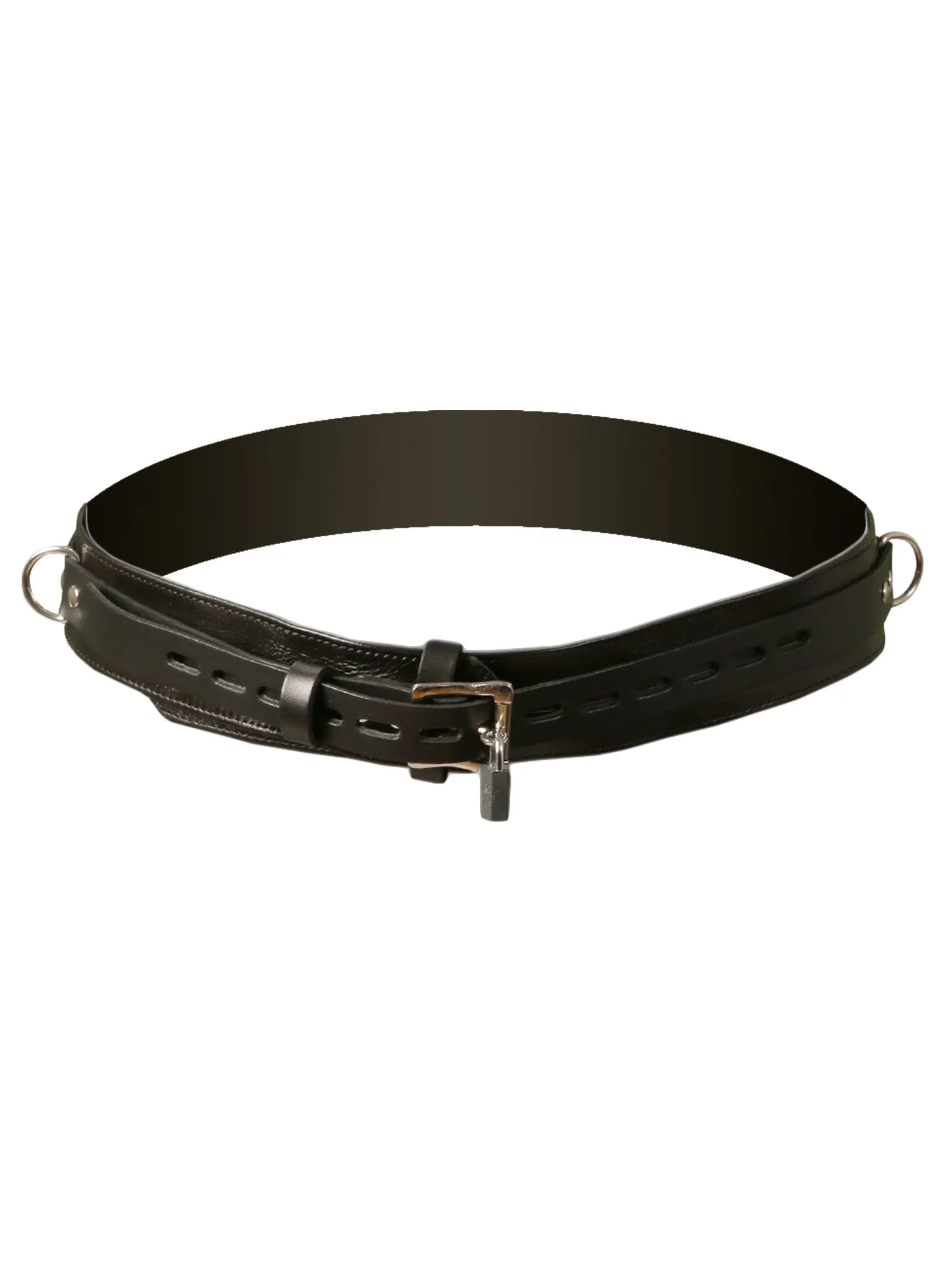 Leather Locking Bondage Belt