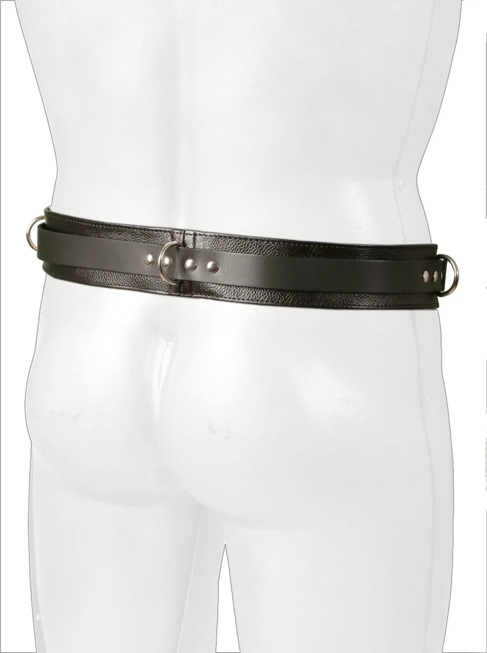 Leather Locking Bondage Belt
