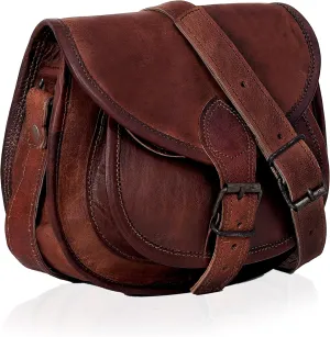 Leather Purse for Women Genuine Brown Leather Crossbody Bag Ladies Bags Satchel Travel Tote Shoulder Sling Bag