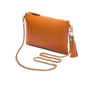 Leather Ruby Cross Body Bag - Tan