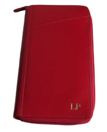 Leather Travel Wallet for passports, tickets, currencies, 8 credit cards and other documents
