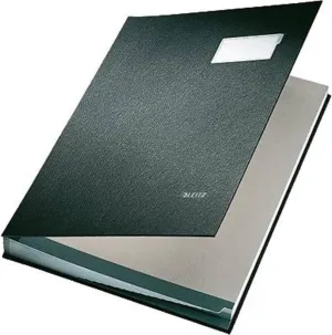 Leitz 57000195 Expandable Signature Book with 20 Card Dividers, A4, Black, 57000095