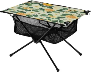 Lemons Portable Folding Camping Table, Compact Lightweight Beach Table with Carrying Bag for Outdoor Picnics, BBQs, Camp