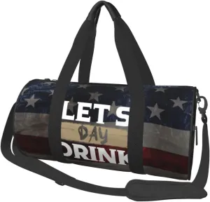 Let'S Day Drink Duffel Bag Gym Bag Travel Sports Tote Large Foldable Beach Swim Yoga6