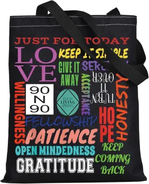LEVLO Narcotics Anonymou Tote Bag NA AA Sobriety Gift Alcoholics Anonymous Recovery Shoulder Bag Sober Sobriety Merch