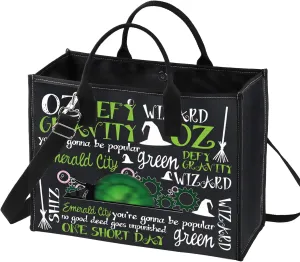 LEVLO Witch Cosmetic Bag Elphaba & Glinda Fans Gifts Witch Zipper Pouch Bag Elphaba And Glinda Merch
