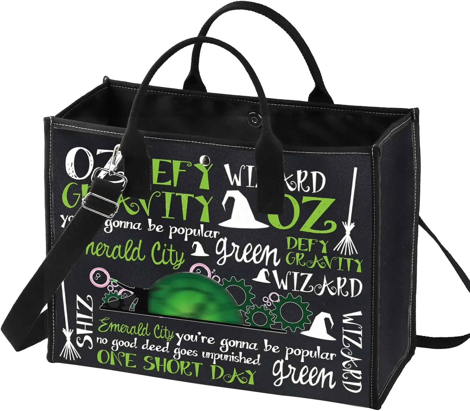 LEVLO Witch Cosmetic Bag Elphaba & Glinda Fans Gifts Witch Zipper Pouch Bag Elphaba And Glinda Merch