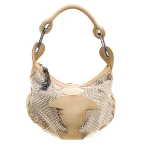 Light Brown Suede Swarovski Grant Hobo