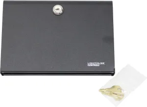 Lightolier Controls LB4G Security Cover Locking Four Gang, Black