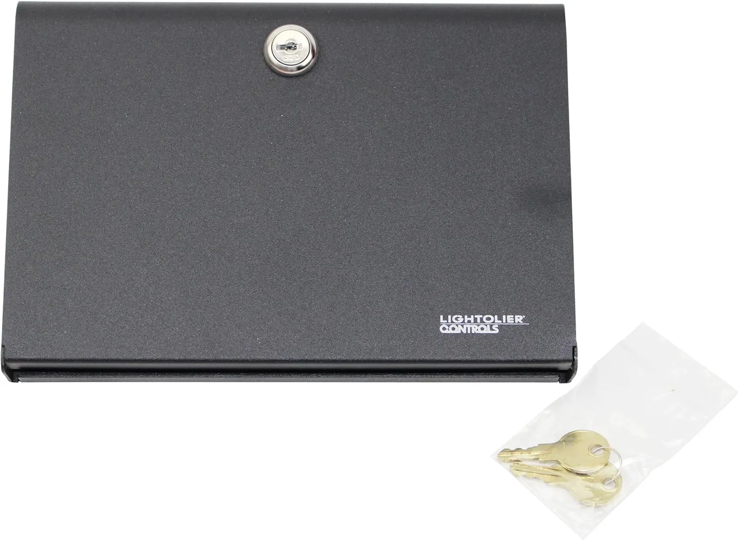 Lightolier Controls LB4G Security Cover Locking Four Gang, Black