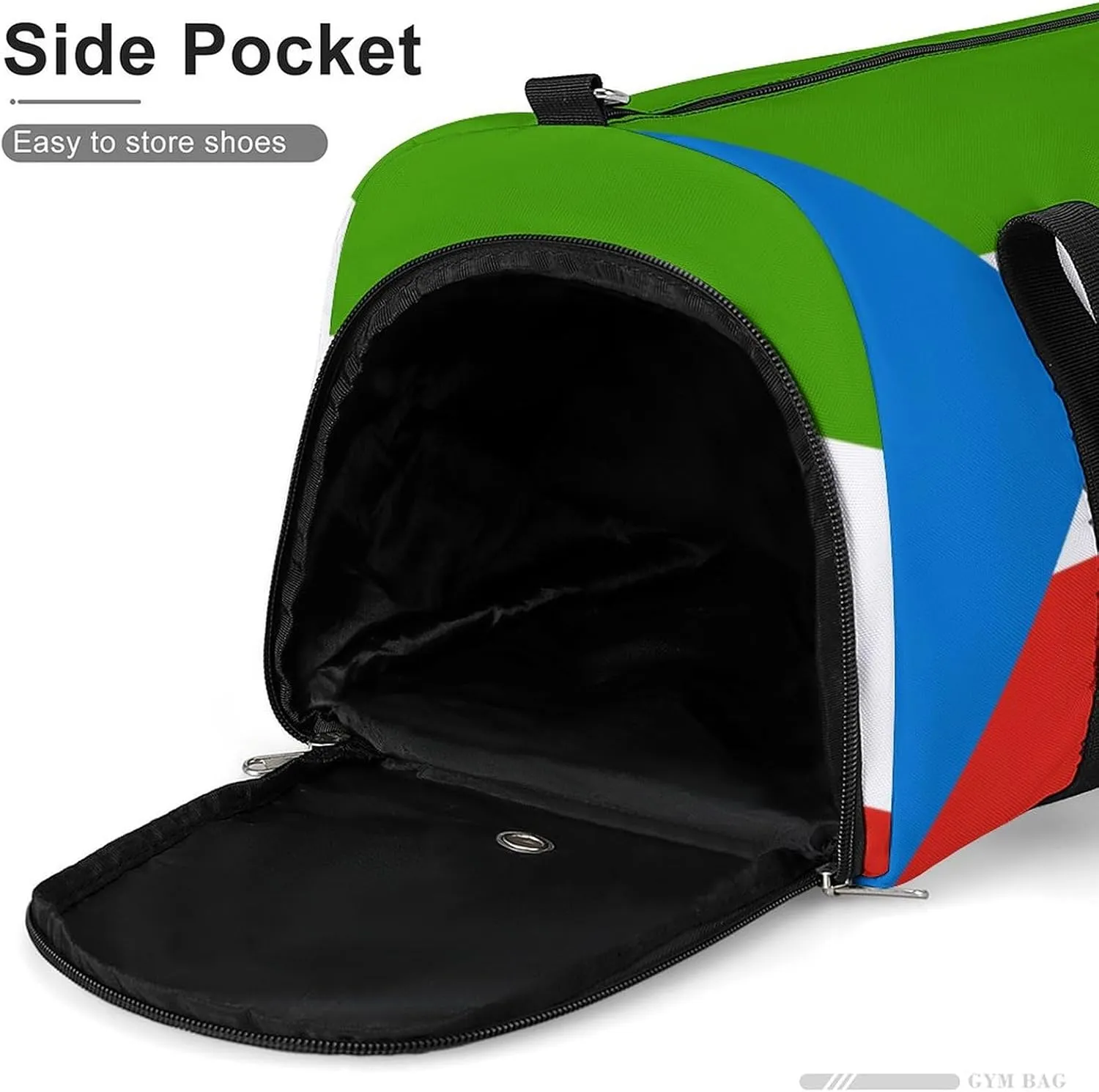 Lightweight Equatorial Guinea Flag Duffel Bag for Boys Girls with Wet Pocket Gym Tote