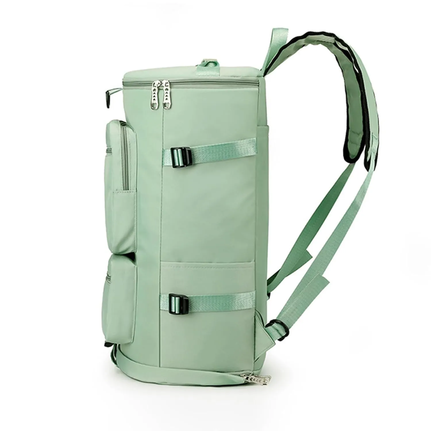 Lightweight Travel Bag Fitness Moving Storage Duffel Multifunctional Large Capacity Adjustable Straps Multi Layers Great Load Bearing Shoulder Green