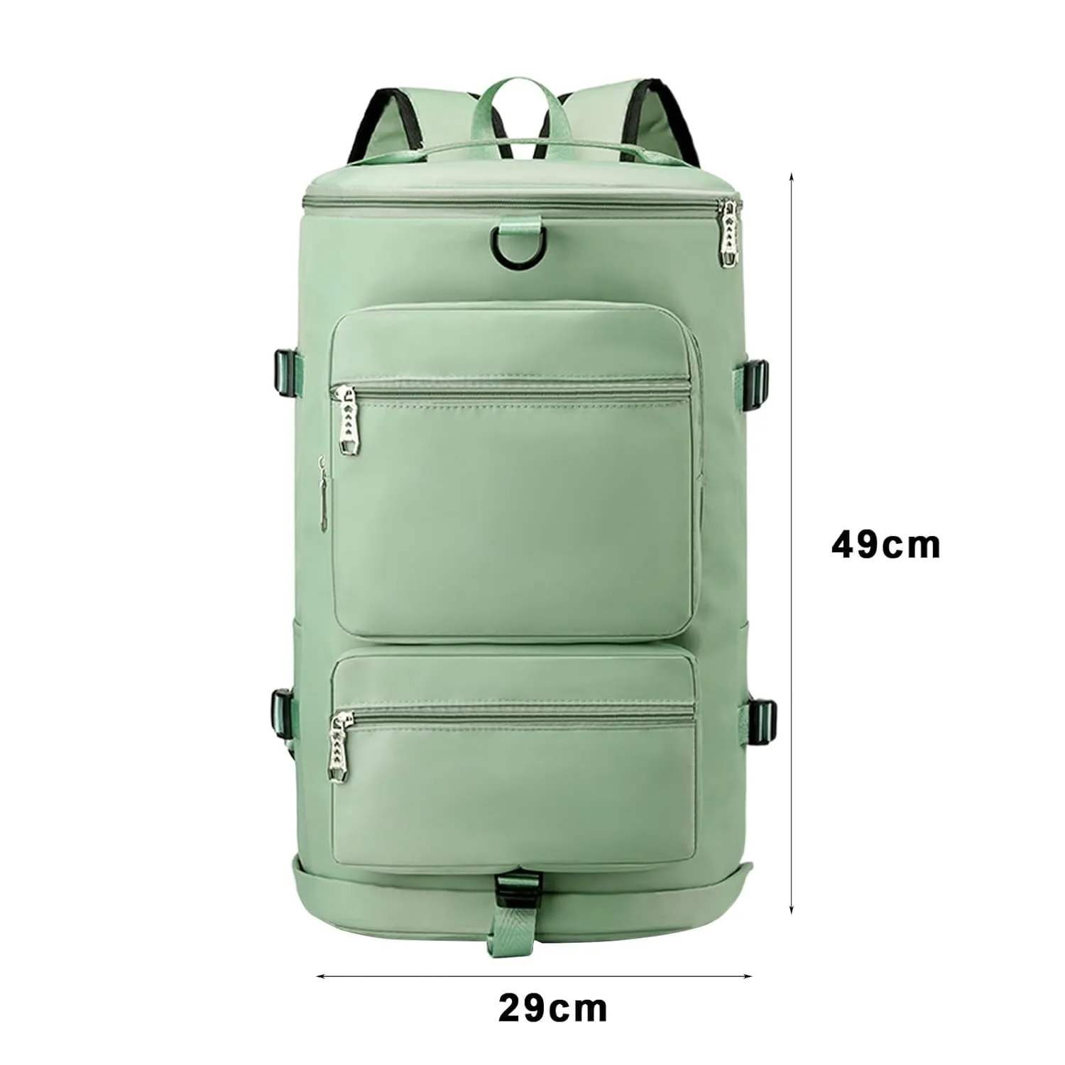 Lightweight Travel Bag Fitness Moving Storage Duffel Multifunctional Large Capacity Adjustable Straps Multi Layers Great Load Bearing Shoulder Green