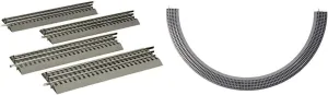 Lionel Trains Electric O Gauge Expansion Track Combo Pack, 4 10" Straight Pieces   4 Curved Pieces