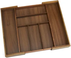 Lipper Acacia Expandable Flatware Organizer