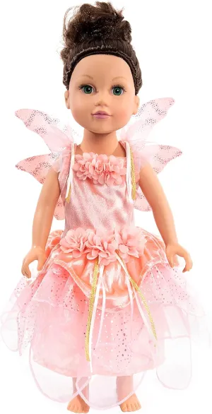 Little Adventures Rose Garden Fairy Girl Dress with Wings - Machine Washable Child Pretend Play and Party Clothes - No Glitter, Doll Not Included