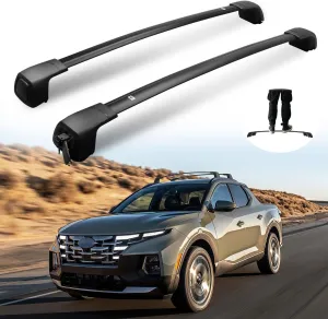 Lockable Roof Racks Cross Bars for Hyundai Santa Cruz 2021-2025, Fits Models with Side Rails, Black Anti-Theft Cross Rails