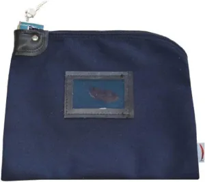 Locking Bank Bag Canvas Keyed Security (Navy Blue)