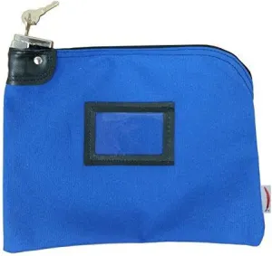Locking Bank Bag Canvas Keyed Security (Royal Blue)