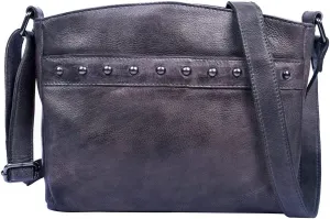 Locking Concealed Carry Leather Purse Autumn Crossbody for Medium-Frame Handgun with Universal Holster