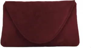 LONI Womens Attractive Large Faux Suede Clutch Bag/Shoulder Bag Wedding Party Occasion Bag
