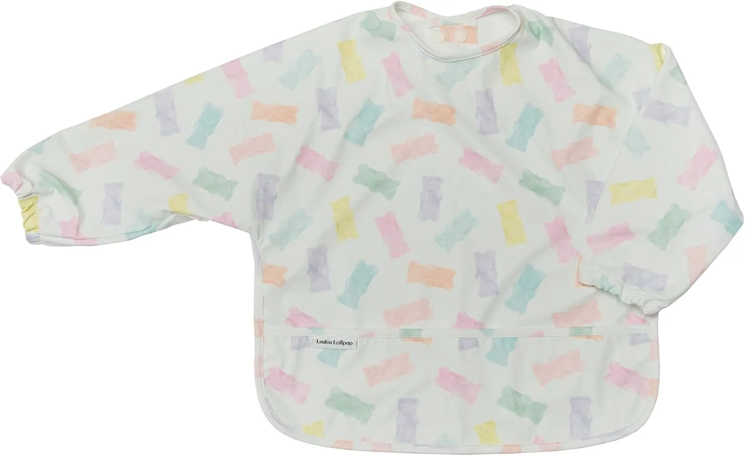 Loulou Lollipop Long Sleeve Mess Free Waterproof Bibs, for baby boys and girls 6-36 Months, Machine Washable, Travel Friendly