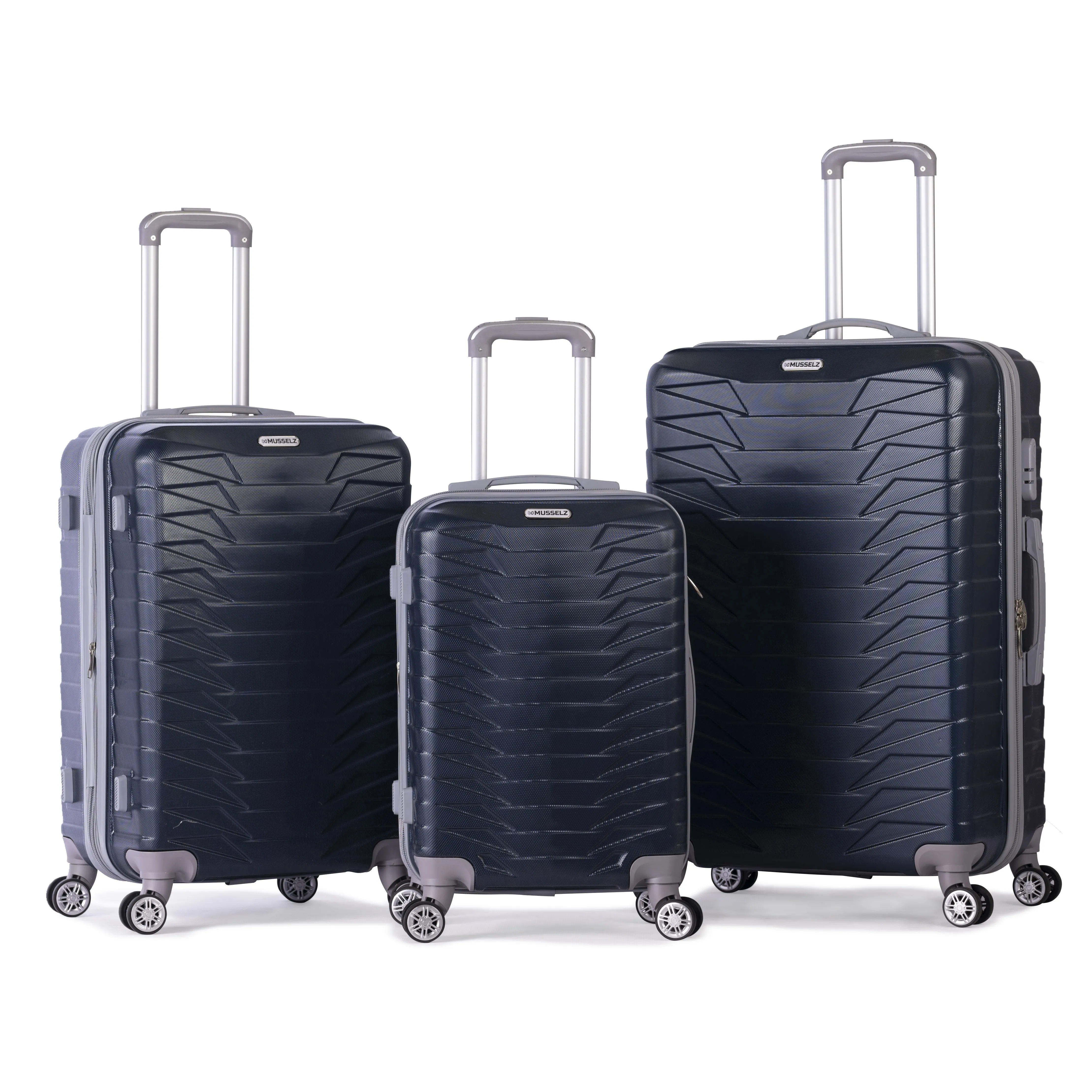 LOUVRE -Complete Luggage Set 3 Piece -ABS(Blue)