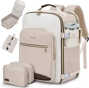 LOVEVOOK 50L Carry on Backpack for Women & Men with 3 Packing Cubes, Large Travel Backpack for Airplanes, TSA Personal Item Travel Bag with Laptop Pocket, Weekender Essentials Airline Approved